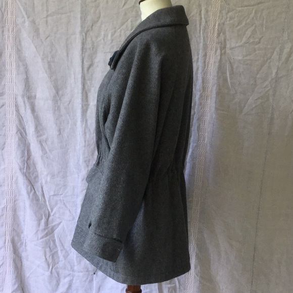 L.L. Bean Wool Jacket Lined Zippered With Snaps - Picture 2 of 5